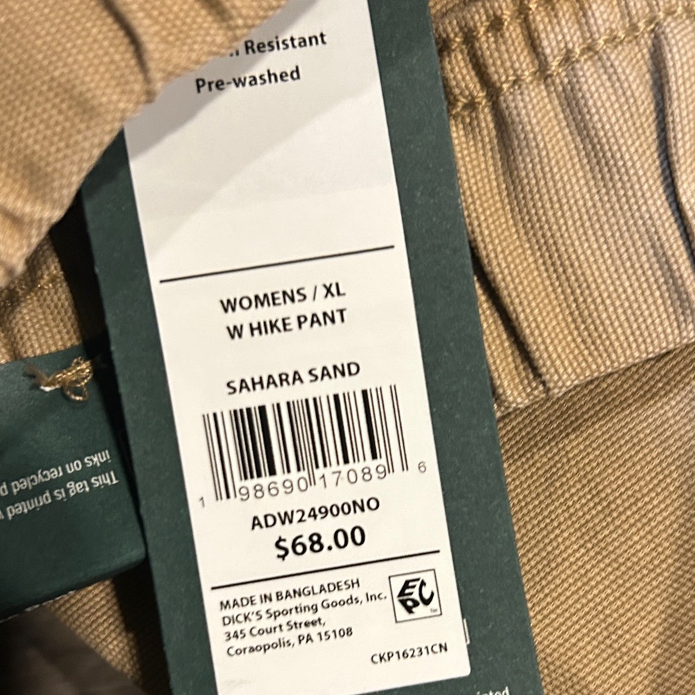 Alpine Design Women XL Hike Pant Sahara Sand Mid Rise Straight Leg Ankle Casual - Picture 8 of 8